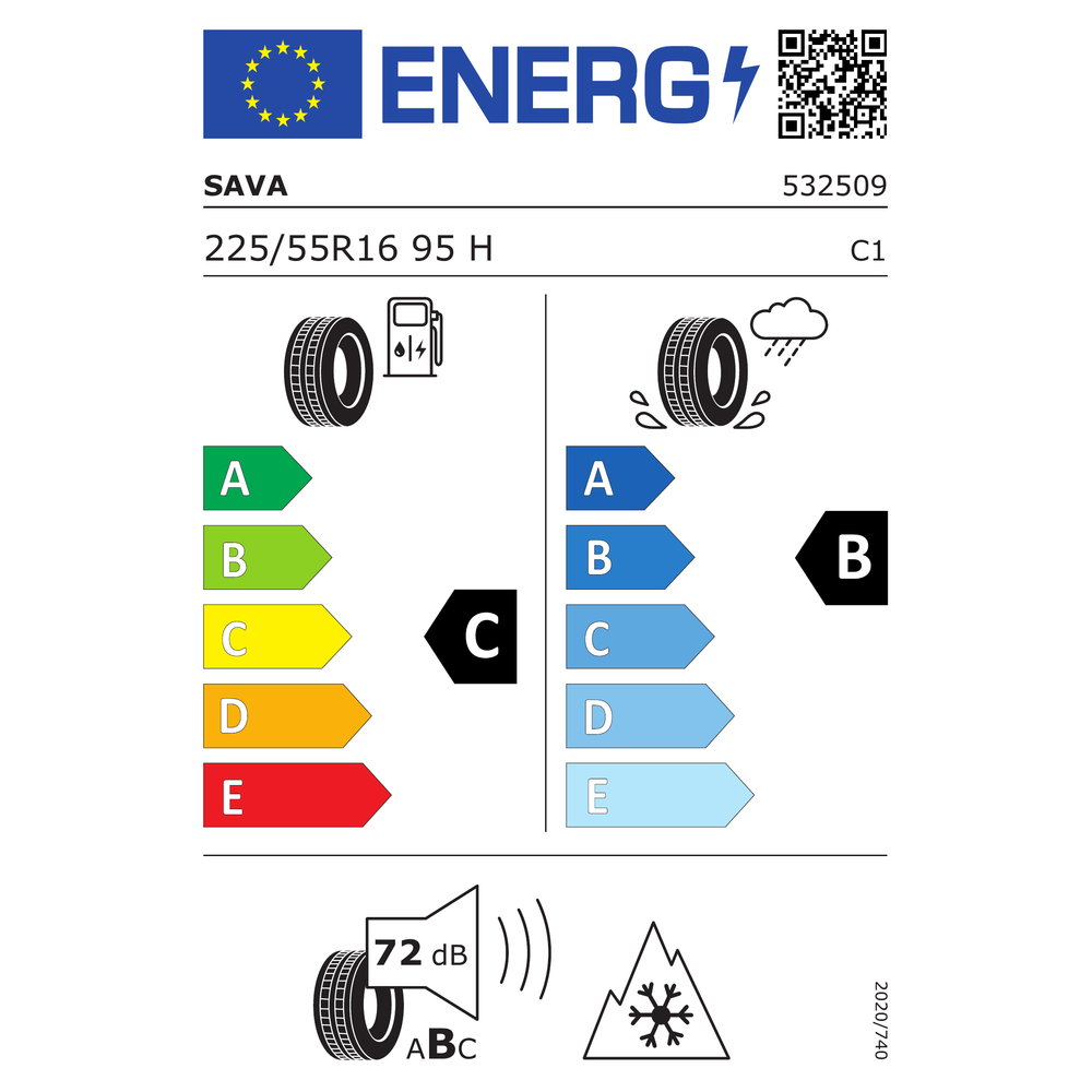 Sava Guma 225/55r16 95h eskimo hp 2 ms tl sava zimske gume slika 4