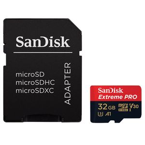 SanDisk SDHC 32GB Micro Extreme Pro 100MB/s C10 V30 U3+SD Adap.