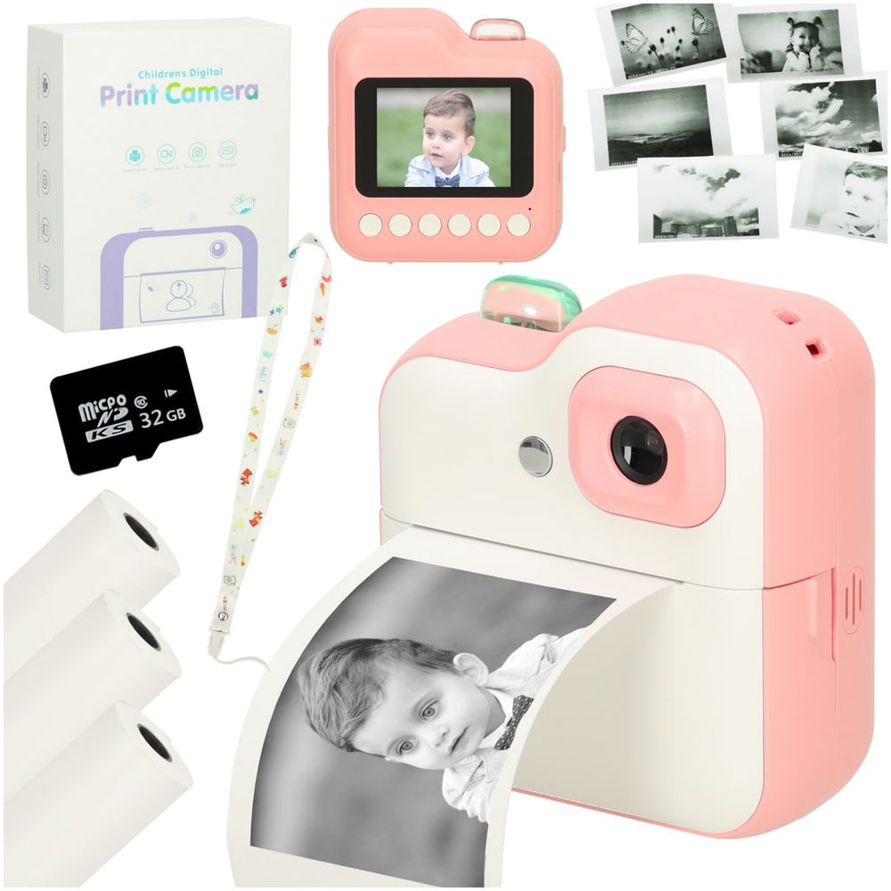 Instant kamera za djecu 1GB 24mpx bijela slika 1