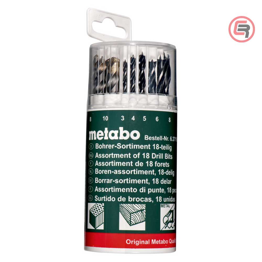 Metabo Garnitura Svrdala Za Drvo-Metal-Beton 3 - 10 mm / 18 dijelna U PVC Kutiji - 627190000 slika 1