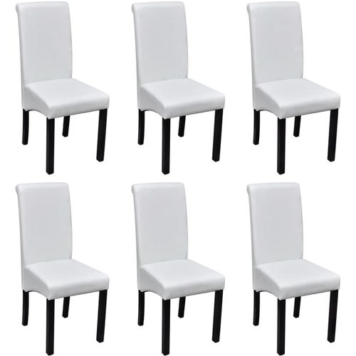 Blagovaonske stolice od umjetne kože 6 kom bijele slika 27