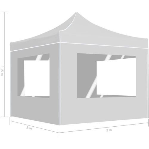 Profesionalni sklopivi šator za zabave 3 x 3 m bijeli slika 28