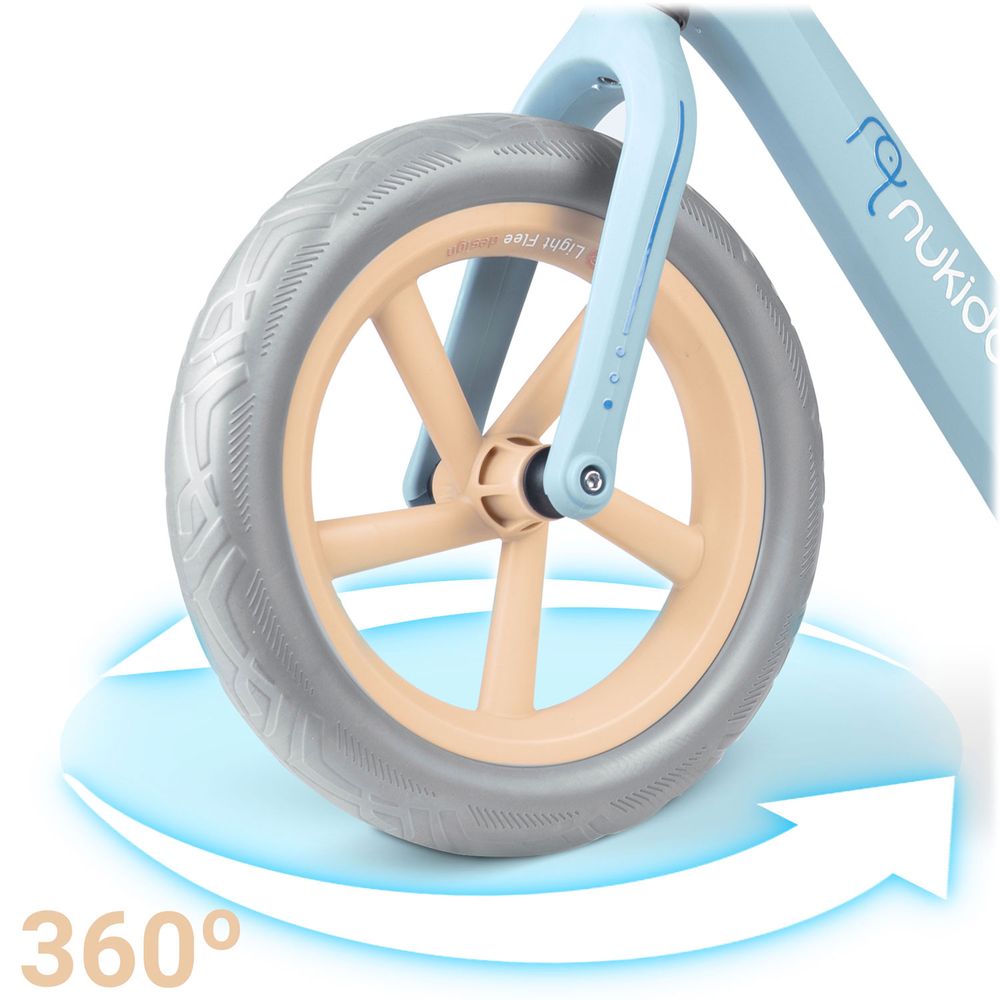 Nukido Light Flee bicikl bez pedala, plavo rozi slika 6