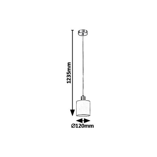 Rabalux Natina,visilica, E14 1X MAX25W,braon/hrom 5013 slika 2