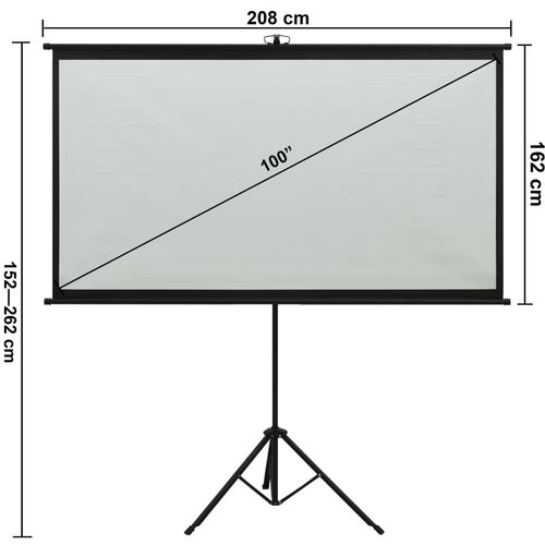 Projekcijsko platno s tronošcem 100 " 4 : 3 slika 14