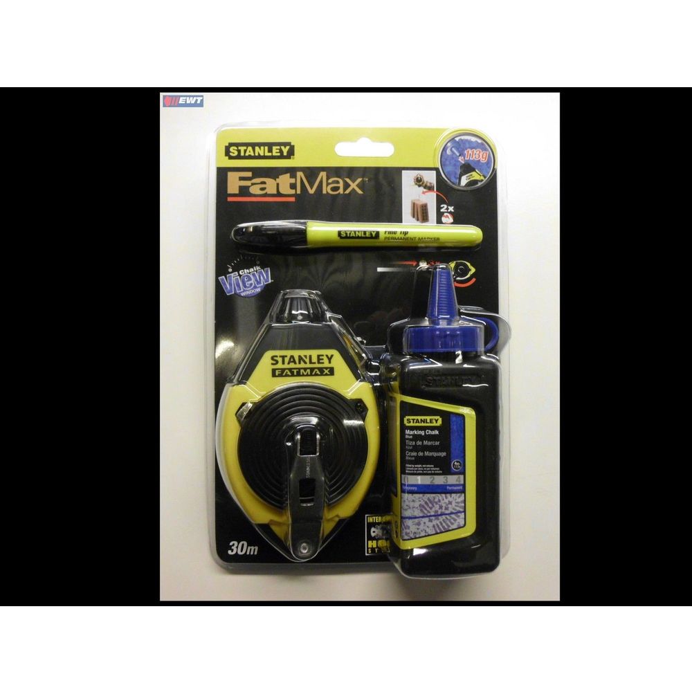 Stanley konopac za mjerenje set Fatmax 30 m + kreda u boji i marker 0-47-681 slika 3