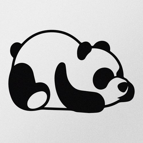 Panda Metal Decor Black Decorative Metal Wall Accessory slika 4