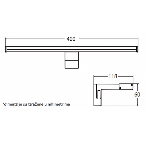 Ceramica lux Lampa led kocka 40 cm - black 300054 slika 6