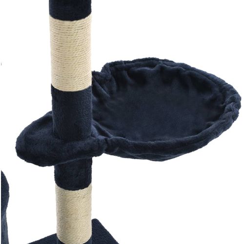 Penjalica za mačke sa stupovima za grebanje od sisala 138 cm tamnoplava slika 7