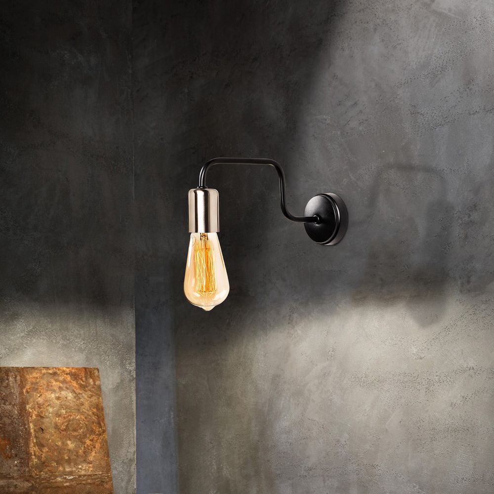 Denge - 3432 Crna Niklovana Zidna Lampa slika 1