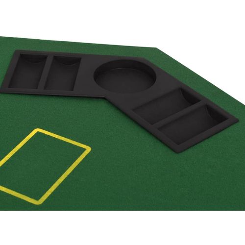 Sklopiva dvodijelna podloga za poker stol za 8 igrača osmerokutna zelena slika 5