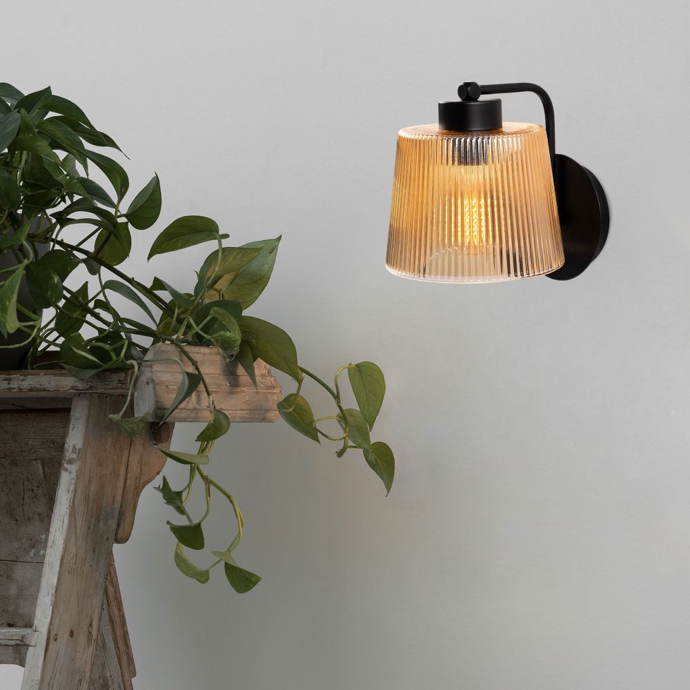 Zidna lampa Kemer - N-271 u crnoj boji slika 1