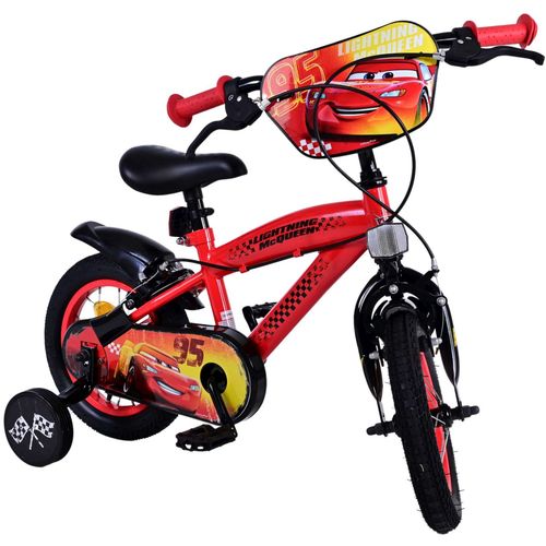Dječji bicikl Disney Cars 12" s dvije ručne kočnice crveni slika 6