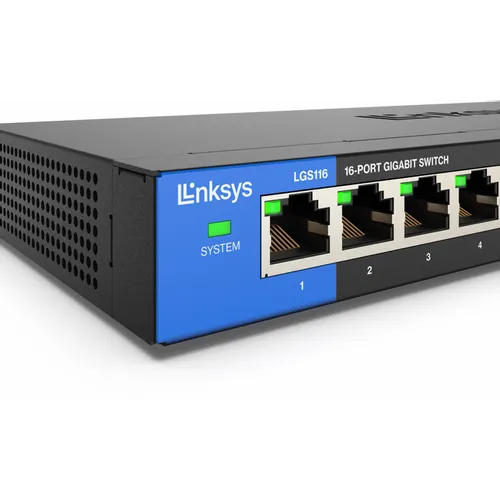 LINKSYS LGS116-EU 16-portni gigabitni switch za poslovni stoni računar slika 2
