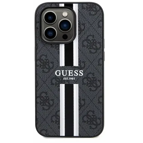 Originalna GUESS Hardcase GUHMP15LP4RPSK torbica za iPhone 15 Pro (Magsafe 4G Printed Stripes / crna) slika 2