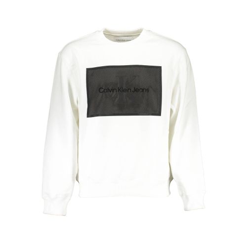 CALVIN KLEIN WHITE MEN'S SWEATSHIRT WITHOUT ZIP slika 1