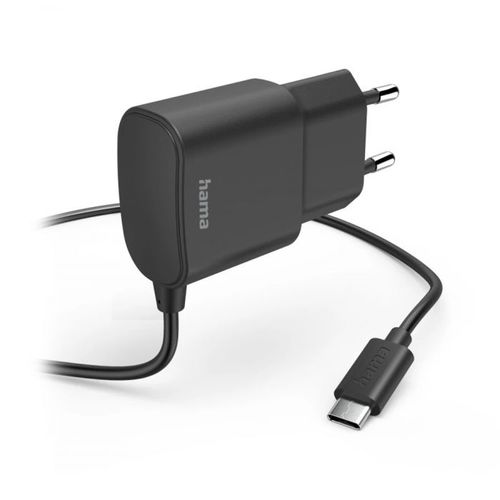 Hama Kućni Punjač, USB Tip-C, 12W, 5V/2.4A, 1m, Crni slika 1