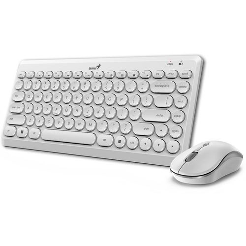 Genius LuxeMate Q8000 YU 2u1 bežični komplet tastatura+miš beli slika 1