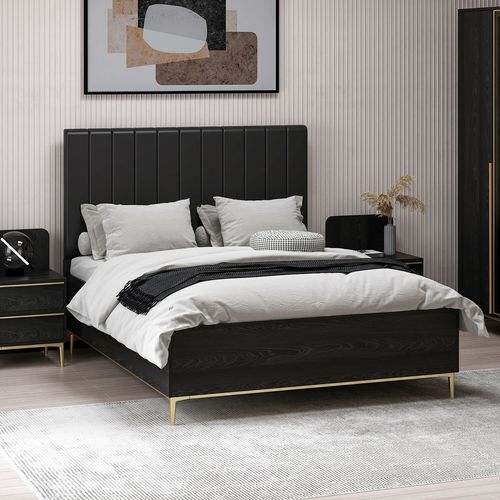 Woody Fashion Dvostrani okvir kreveta i uzglavlje, Elevate 160 x 200 - Black slika 2