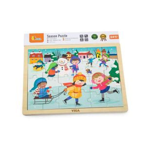 Viga Drvene puzzle zima, 24kom