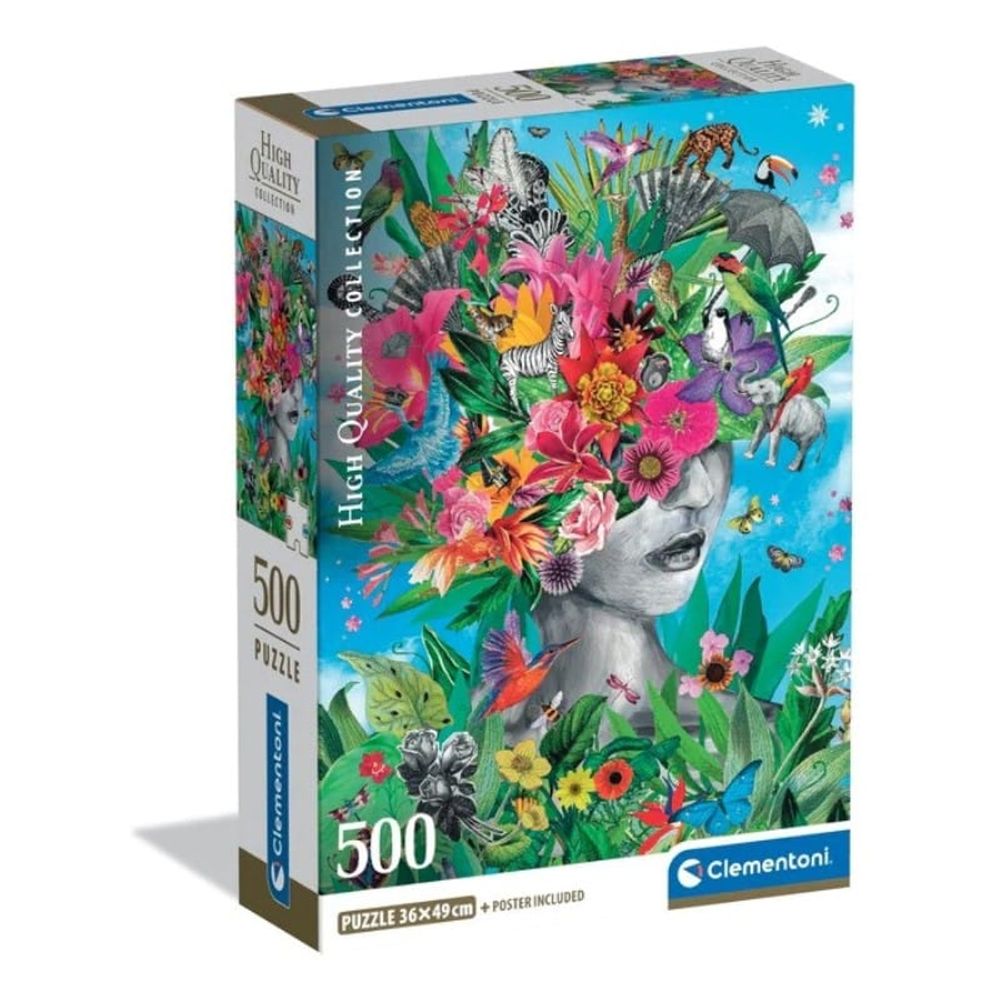 Clementoni CL35600 Puzzle 500 GLAVA U DŽUNGLI, 500kom slika 1