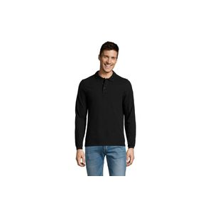 WINTER II muška polo majica sa dugim rukavima - Crna, XL 