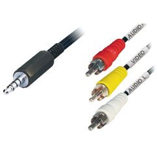 Transmedia Adapter Cable 4 way plug 3,5 mm to 3x RCA-plug, 2,0 m slika 1