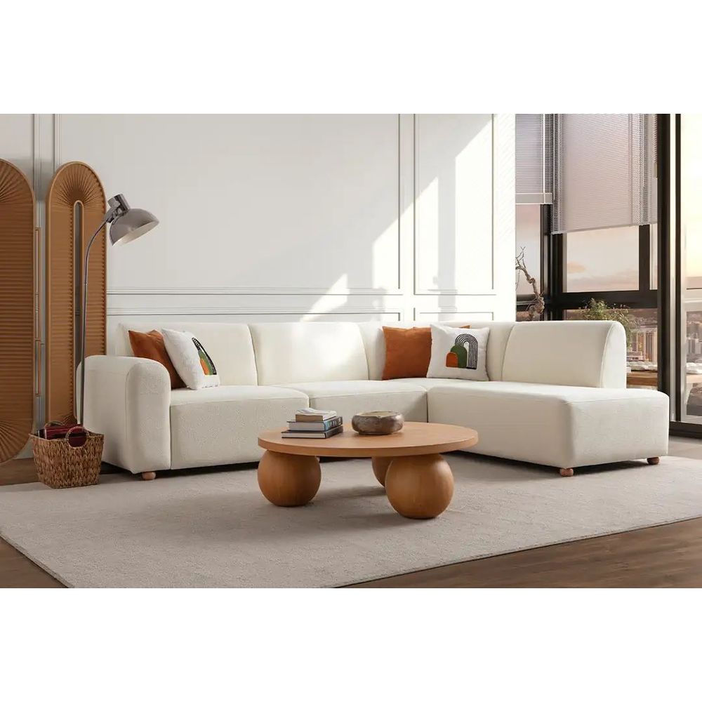 Ugaona Sofa S-Loft Desna - boje: bijela slika 1