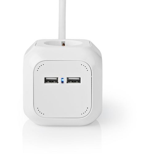 Nedis (EXSOC415UFWT) produžni kabl sa 4 utičnice+2xUSB charger beli slika 3