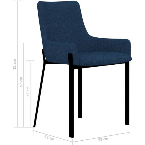 Blagovaonske stolice od tkanine 4 kom plave slika 18
