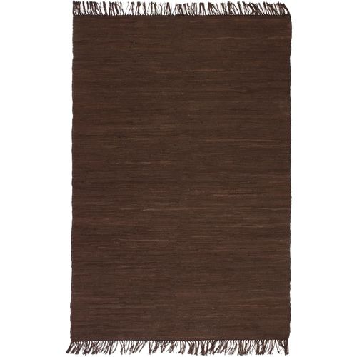 Ručno tkani tepih Chindi od pamuka 120 x 170 cm smeđi slika 28