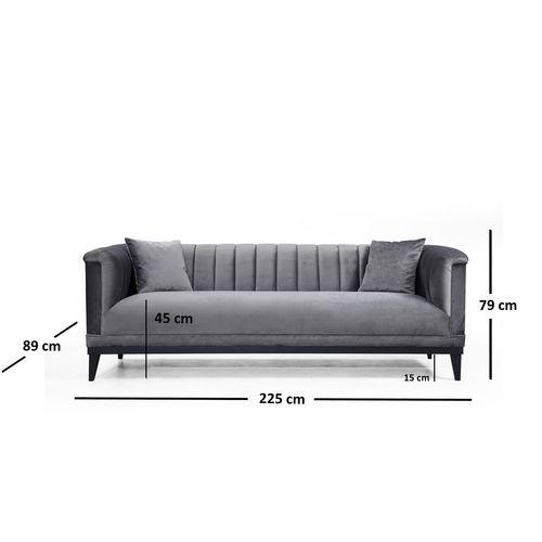 Atelier Del Sofa Trosjed TRENDY, Trendy - Dark Grey slika 4