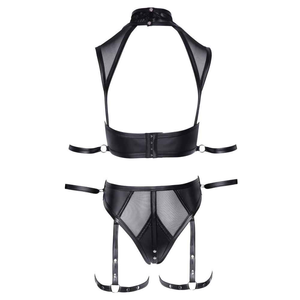 Cottelli BONDAGE Top i gaćice crni XL slika 6