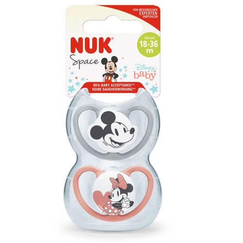 Nuk duda silikon Space 18-36m 2/1 Mickey & Minnie slika 1