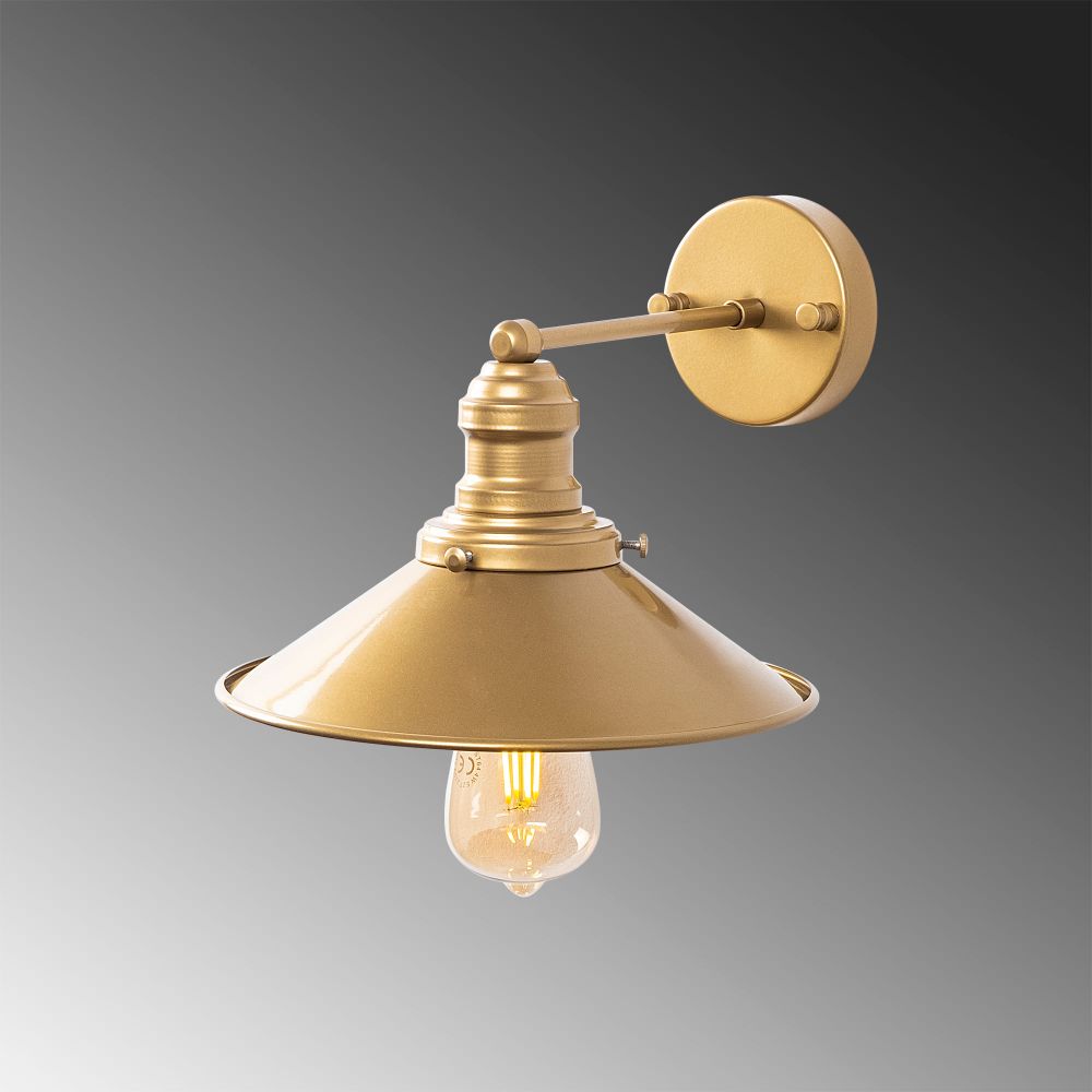 Zlatna Zidna Lampa Conical - 12196 slika 5