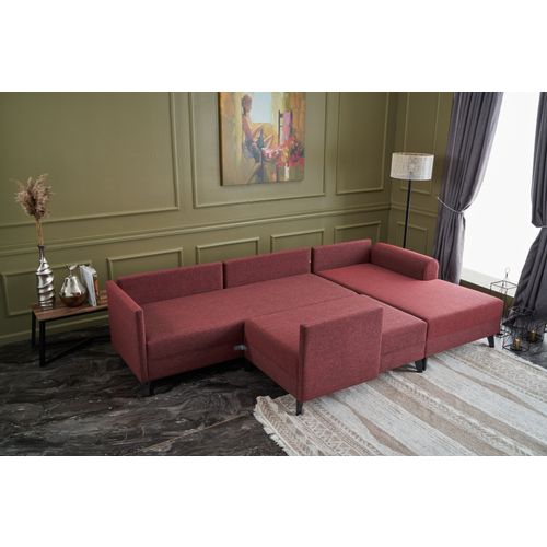 Belen - Claret Red Claret Red Corner Sofa-Bed slika 4