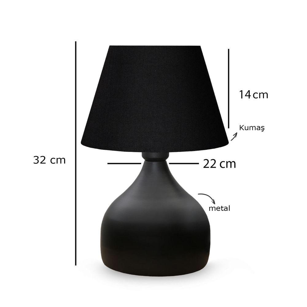 AYD-3125 Crna Stolna Lampa slika 3