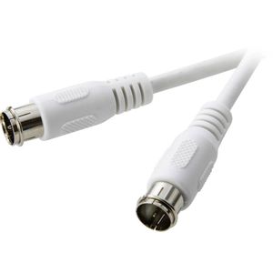 SpeaKa Professional SAT priključni kabel [1x F-brzi muški konektor - 1x F-brzi muški konektor] 10.00 m 75 dB  bijela