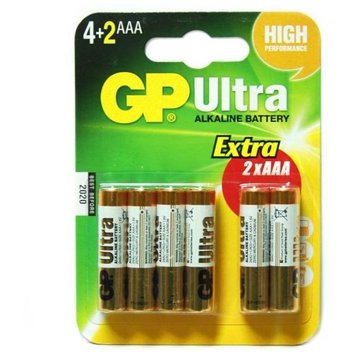 Baterija GP ultra alkalna LR03 AAA 4+2 slika 1
