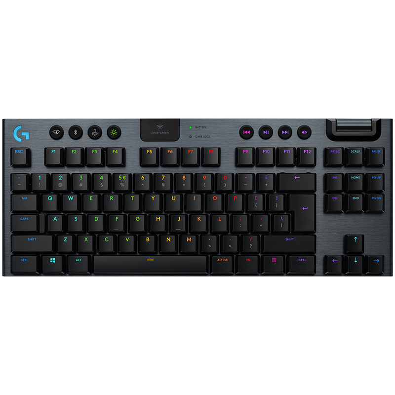 Logitech LOGITECH G915 TKL Tenkeyless LIGHTSPEED Bežična RGB Mehanička Gaming Tipkovnica – KARBON – Hrvatski raspored – TAKTILNI PREKIDAČ image