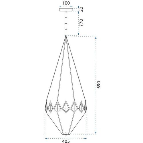 TOOLIGHT VISEĆA SVJETILJKA DIAMOND APP767-3CP slika 14