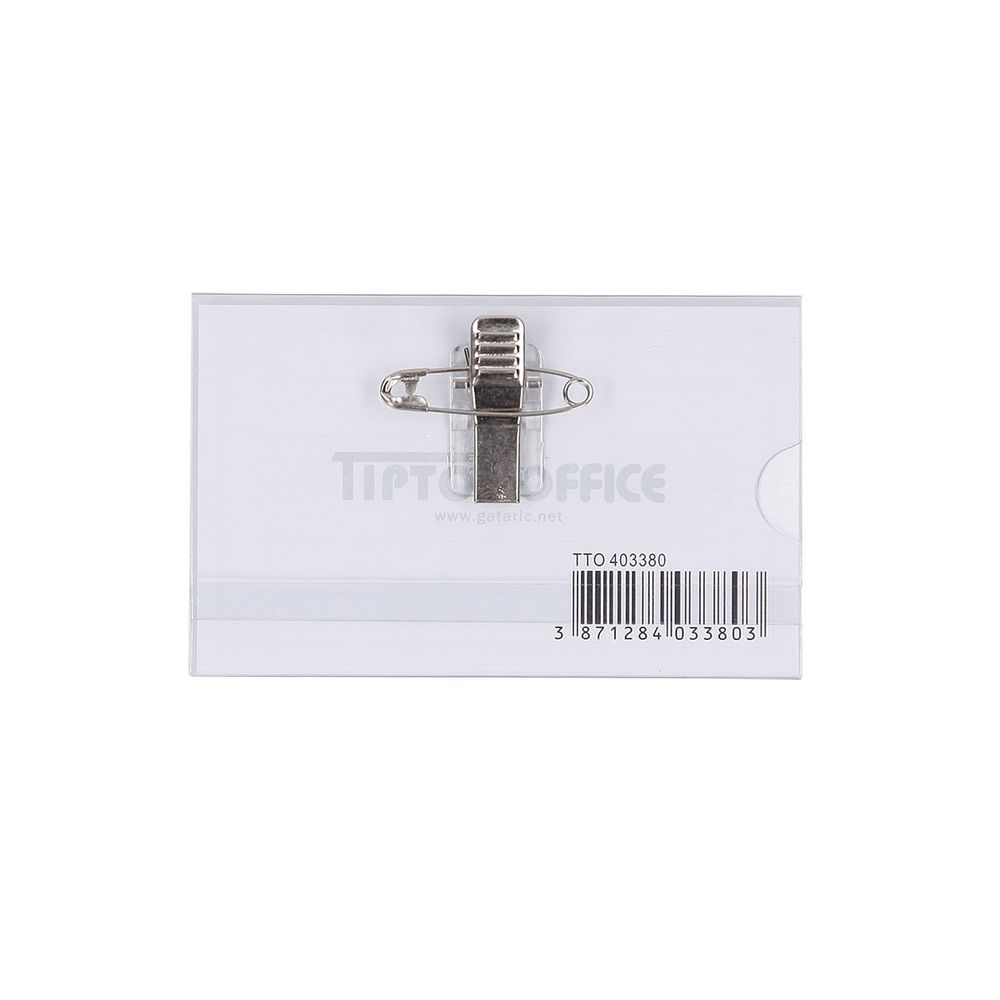 TipTop Office Identifikaciona Karta sa Štipaljkom 91x57mm, Providna slika 2