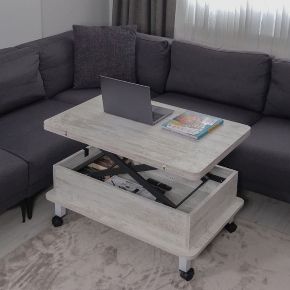 Kafa Stol Dy Adt u Antik Bijeloj Boji slika 2