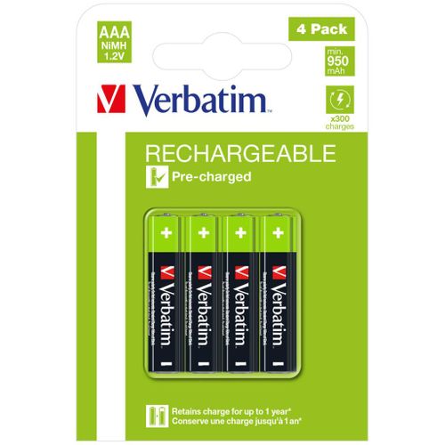 Baterije Verbatim #49514 AAA punjive, 1.2V, 950mAh, 4PK/HR03 slika 1