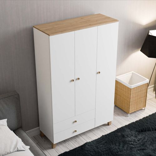 Vento 3530 Oak
White Wardrobe slika 5