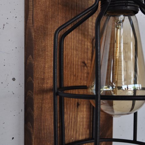 Pp167 Wooden
Black Wall Lamp slika 4