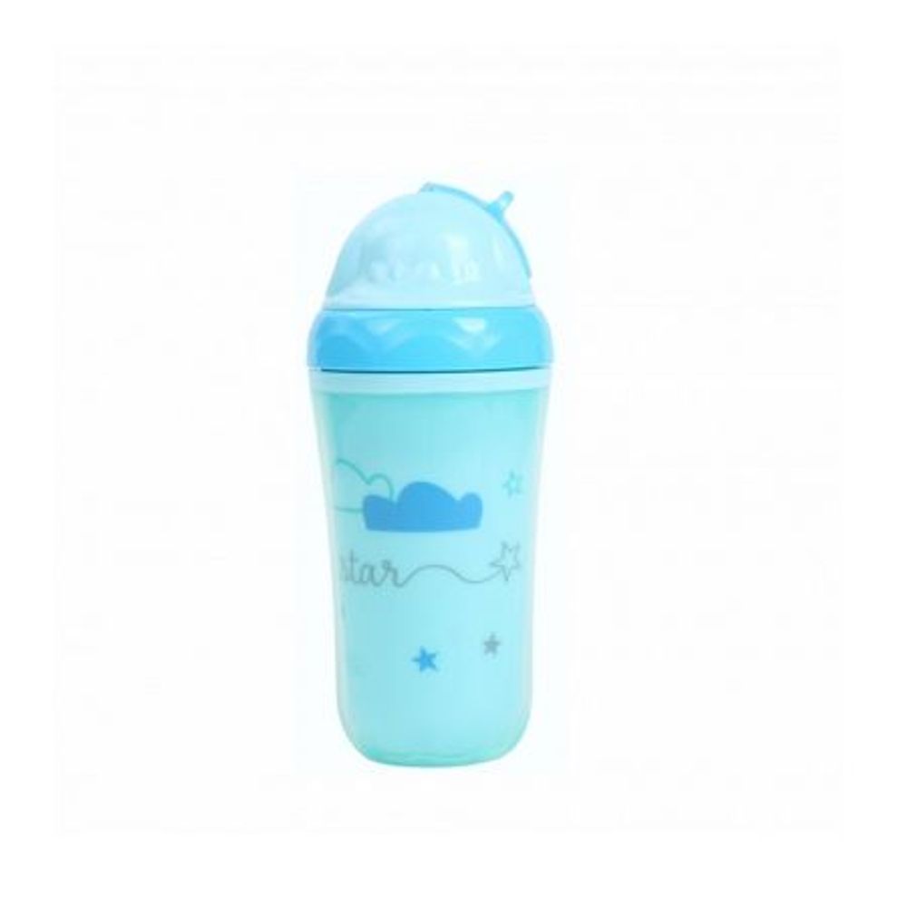 BABY NOVA Termo čaša sa slamkom 6m+ 250ml, Plava slika 1
