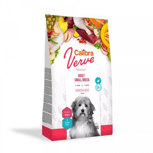 Calibra Dog Verve Grain Free Adult Small Piletina & Pačetina, hrana za pse 6kg slika 1