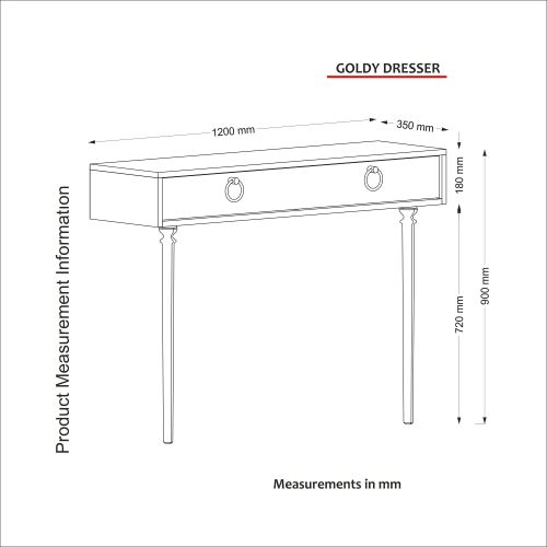 Woody Fashion Stol za posuđe, Orah, Goldy - Walnut slika 8