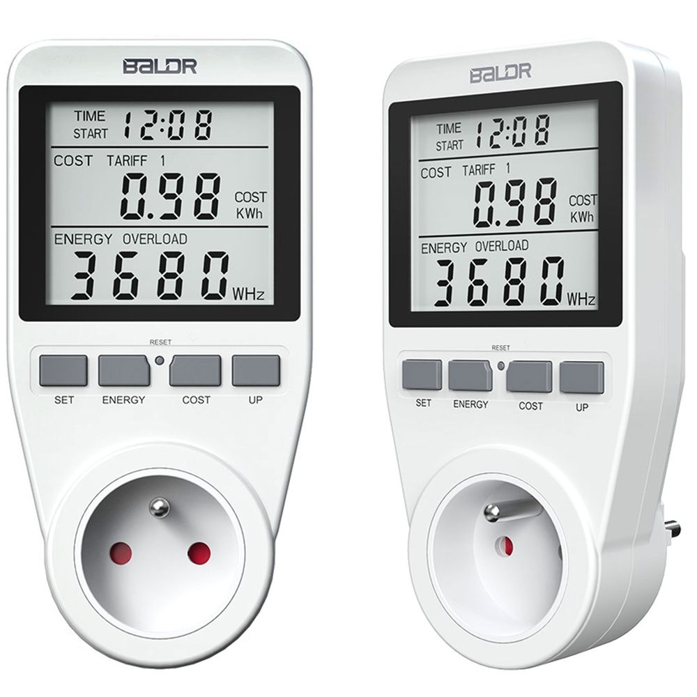 Baldr BD-990 jednofazni vatmetar bijele boje slika 1